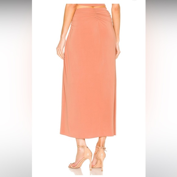 A.L.C. Easton Top and Dawson Ruched Midi Skirt w/ Slit - Picture 2 of 7